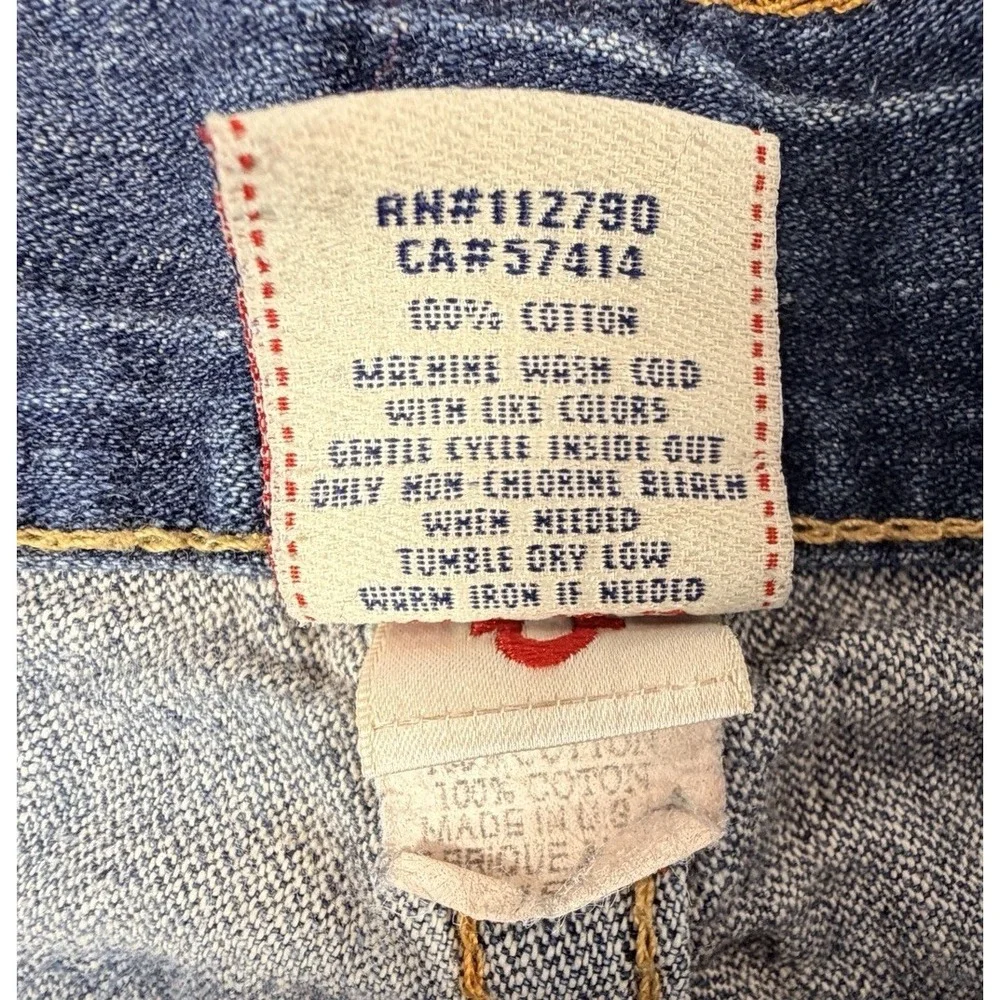 True Religion Jeans Men's Sz 30 Billy Bootcut Denim Medium Wash Blue Made In USA